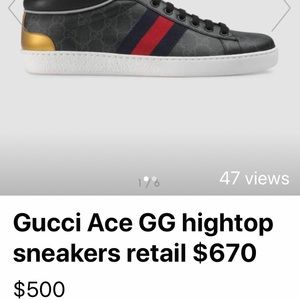 Gucci Ace GG High top sneakers.